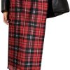 Women Mesh Floral Boho High Waist Midi Skirt Lettuce Trim Summer A Line Skirt