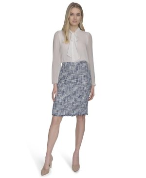 Women's Open Front Tweed Suit Jacket
