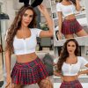 Skirts for Women Y2k Mini Skirt Casual Pleated Short Skirts Pleated Cheer Skirt